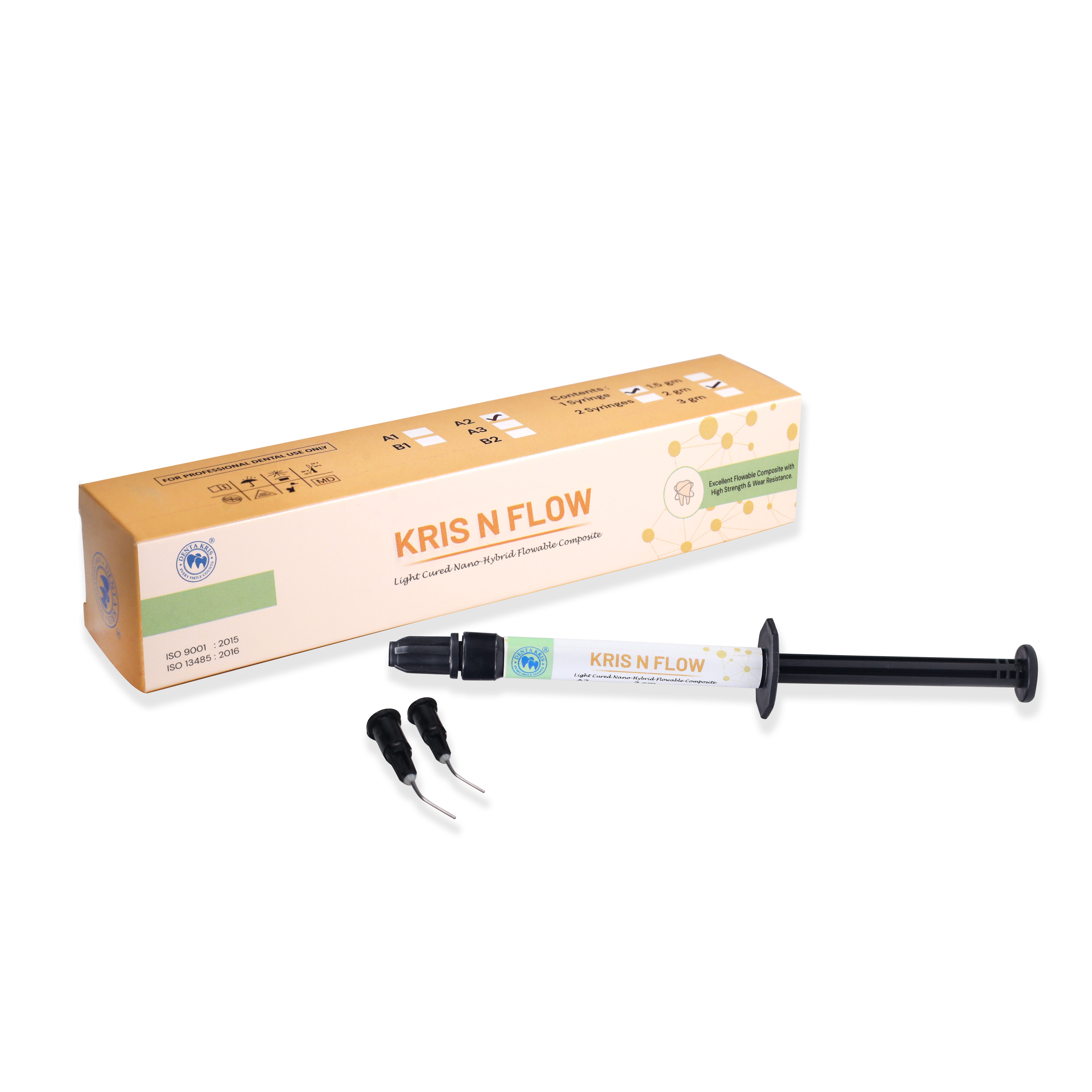 KRIS N FLOW NANOHYBRIDE FLOWABLE LIGHT CURE COMPOSITE  3 SYR X2G.(A2,A3,A3.5)       B-02-A1